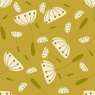 Elin kusursuz deseni çizilmiş düz karahindiba çiçeği tohumu. 