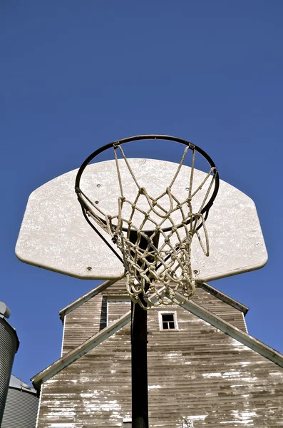 Basketball and grain levator — Stock Photo, Image