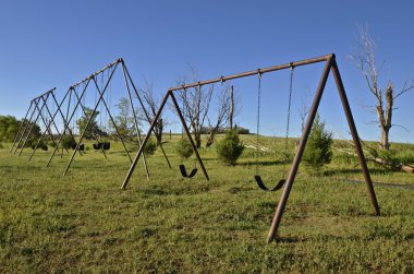 Eski kırsal okul kaygan slayt