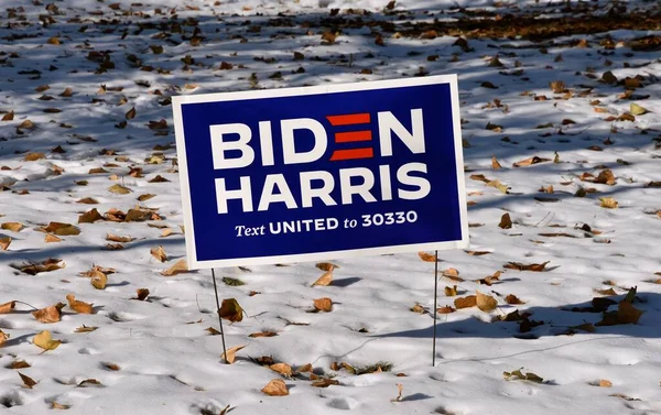 Moorhead Minnesota Octobre 2020 Signe Biden Harris Dans Banquise Représente — Photo