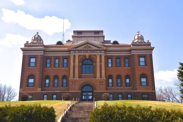 Red Lake Falls Minnesota April 2021 Beautiful Old Courthouse Built — Stock Photo, Image