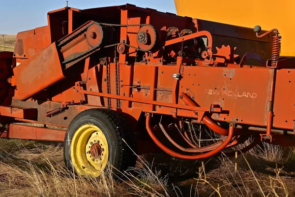 Firesteel South Dakota April 2021 Old Baler Product New Holland — Stock Photo, Image