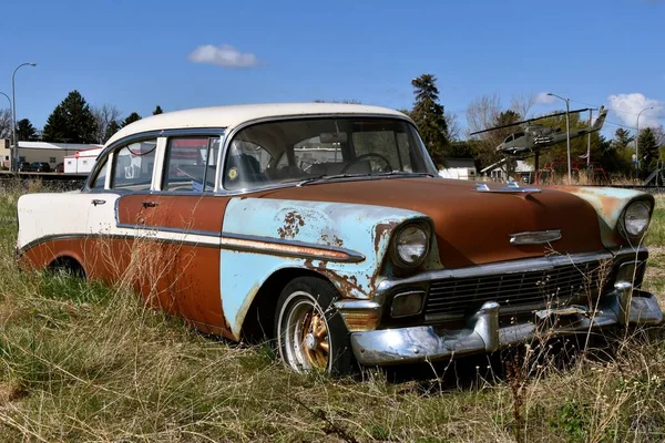 Lidgerwood North Dakota Maio 2021 Sedan Portas Ferrugem Chevy 1956 — Fotografia de Stock