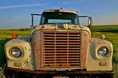 Old pickup truck shows layers of patina clipart