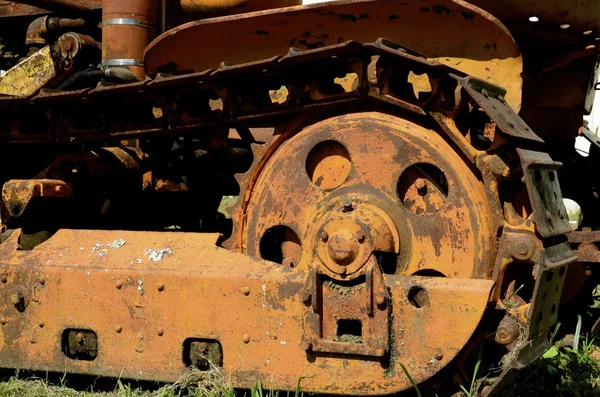 Spoor van een oude bulldozer — Stockfoto