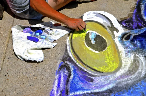 Sidewalk chalk art