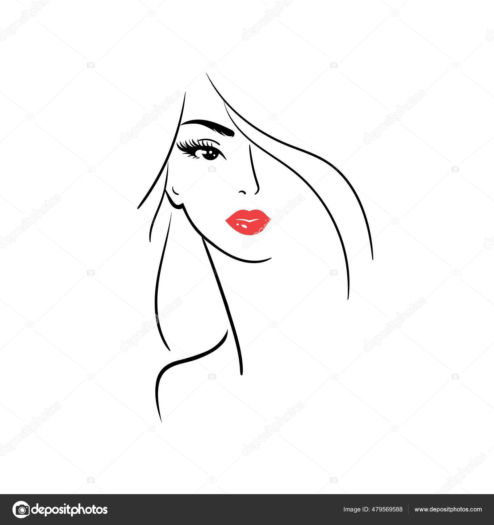 sorria com ícone linear de lábios femininos. ilustração de linha fina. rosto  beijando. símbolo de contorno. desenho de contorno isolado de vetor 3761116  Vetor no Vecteezy