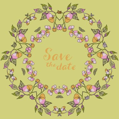 Çiçek oranment kartıyla