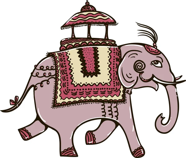 Слон з етнічним візерунком — стоковий вектор