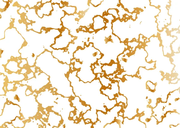 Marbre Fissuré Blanc Avec Texture Dorée Illustration Vectorielle Fond — Image vectorielle