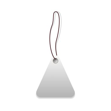 Beyaz arkaplan vektör illüstrasyonunda izole edilmiş tek boş etiket