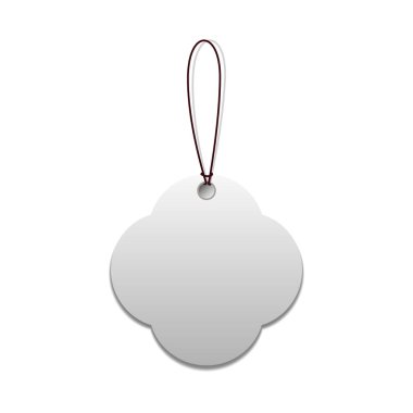 Beyaz arkaplan vektör illüstrasyonunda izole edilmiş tek boş etiket