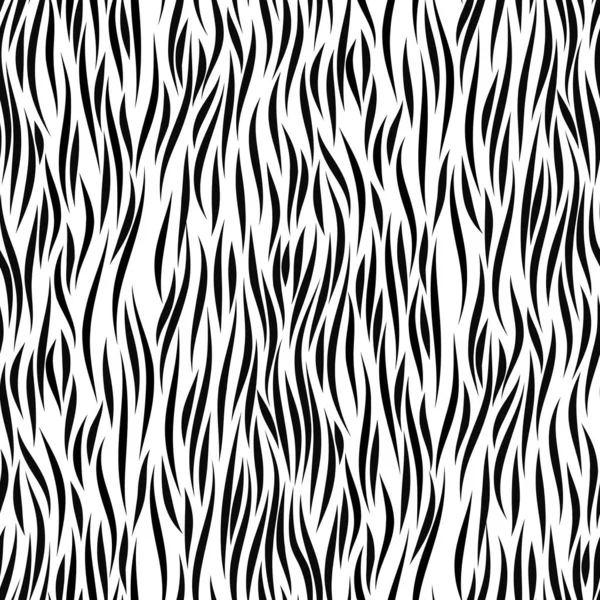 Abstract Vector Animal Print Black White Seamless Pattern — Stock Vector