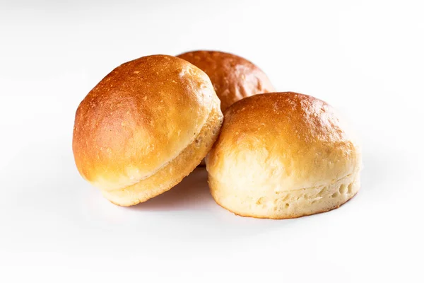 Handmade Homemade Bread White Isolated Background — Stock Photo, Image