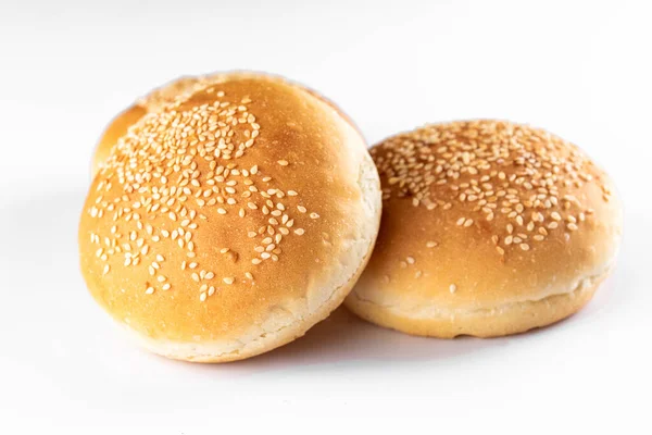 Pão Caseiro Feito Mão Sobre Fundo Isolado Branco — Fotografia de Stock