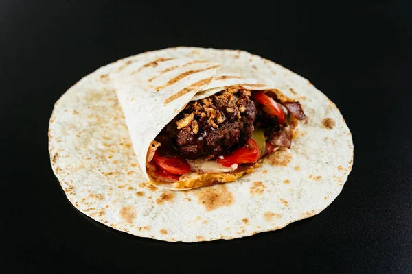 Mexican Tacos Grilled Kebab Vegetables — Stock Photo, Image