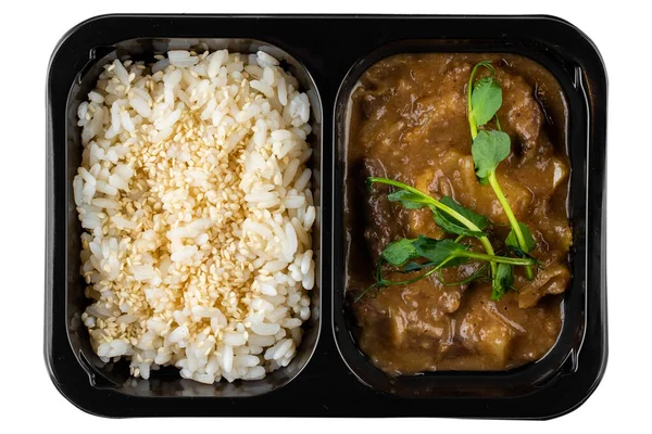 Nutrición Adecuada Caja Sobre Fondo Blanco — Foto de Stock