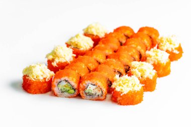 Klasik Japon suşisi üzerine üstten görüş