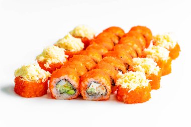 Klasik Japon suşisi üzerine üstten görüş