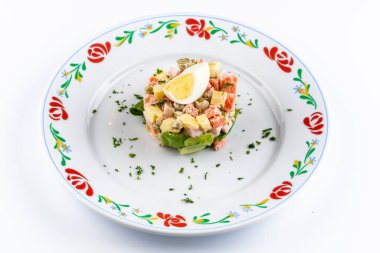 Tabak yakın görüntüsünde lezzetli yemek 