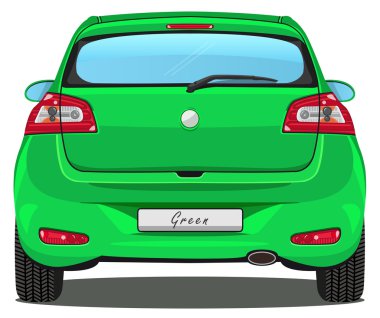 Car - Back view - Green