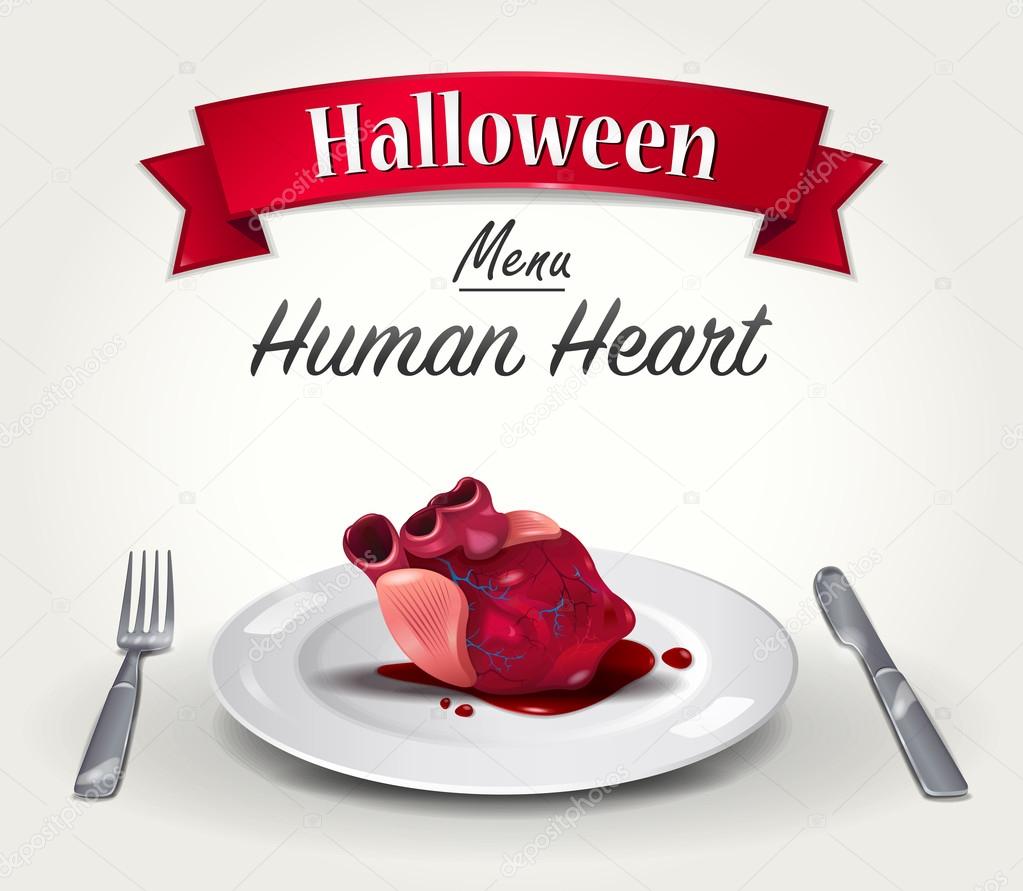 Halloween Menu - Human Heart