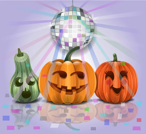 Halloween feesten pompoenen — Stockvector