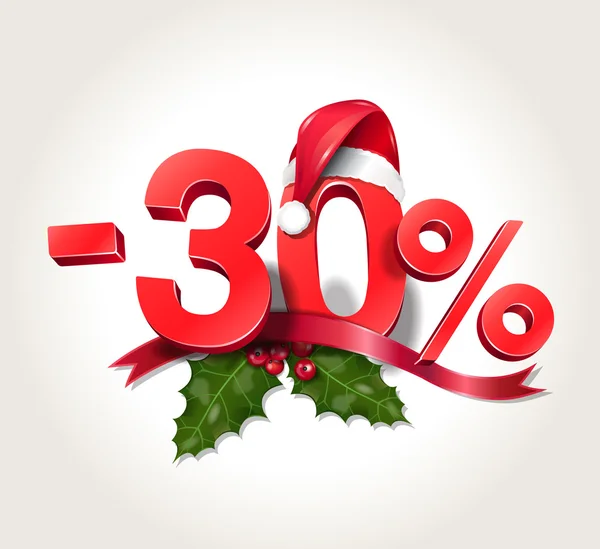 Christmas Sale -30% — Stockový vektor
