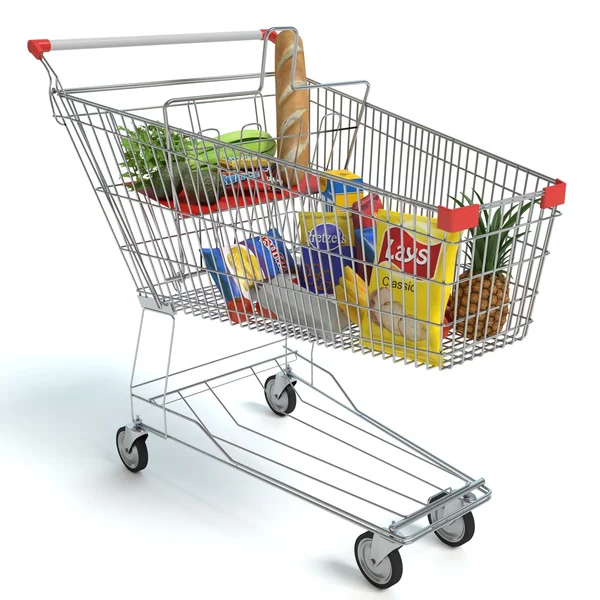 Carro de compras de alimentos — Foto de Stock