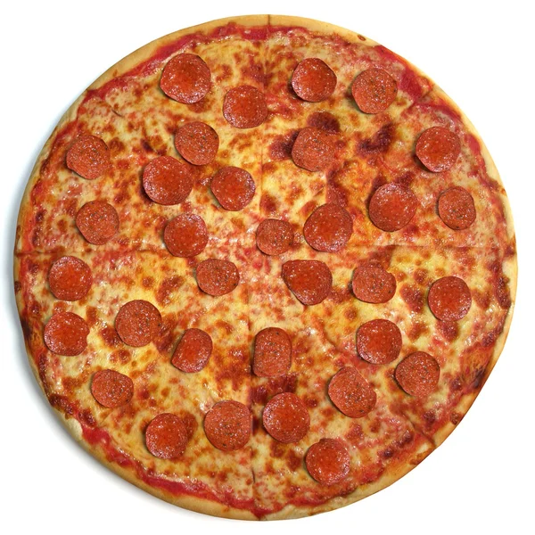 Cirkel pizza met kaas — Stockfoto