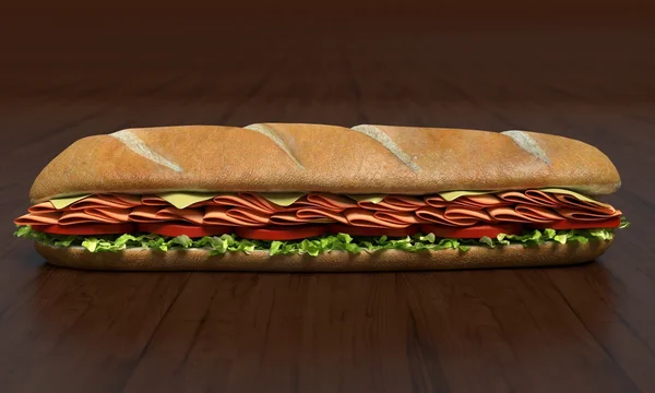 Tasty Sub sandwich. — Stock Photo, Image
