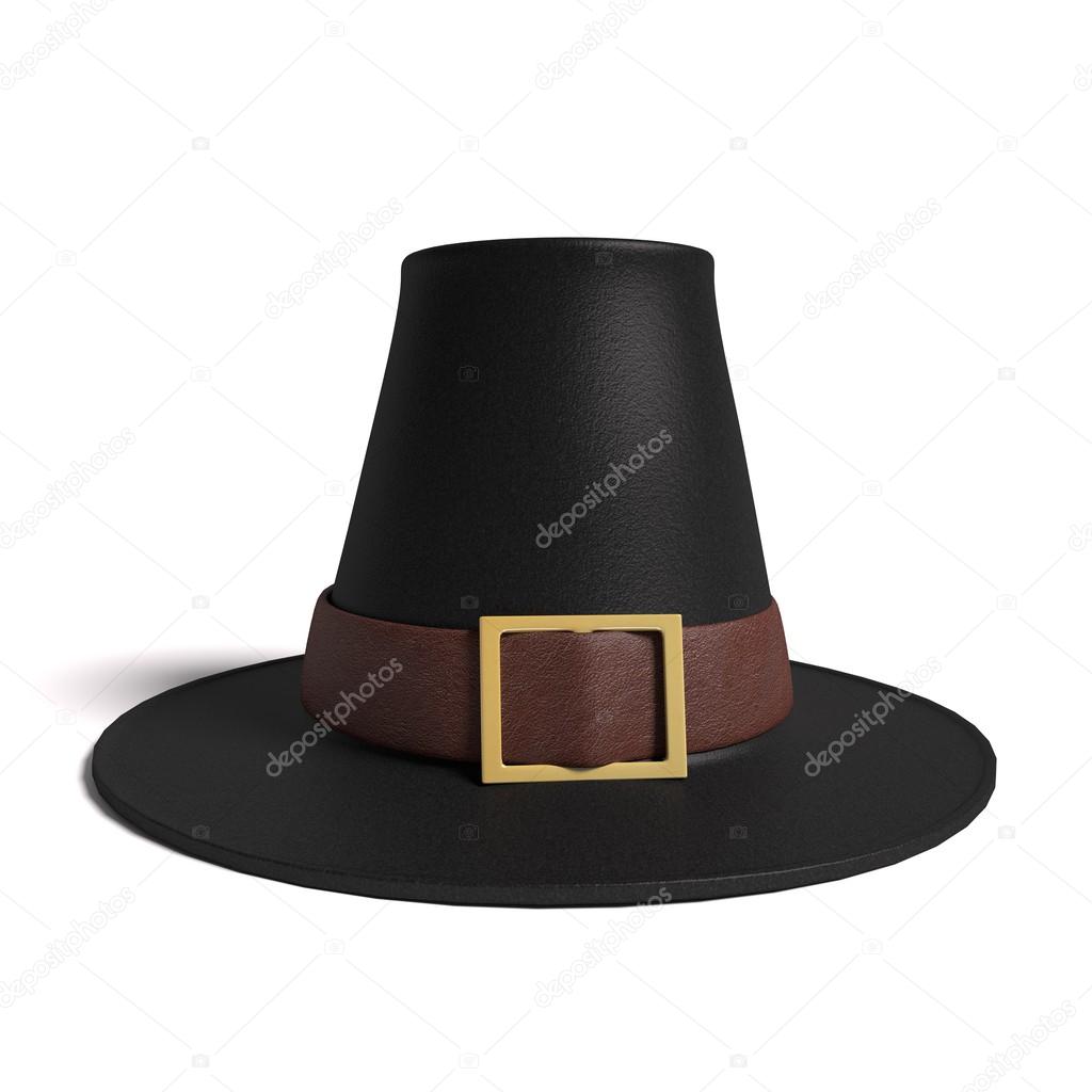 Black pilgrim hat