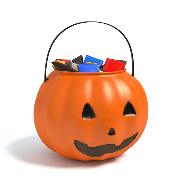 Cubo de caramelo de Halloween —  Fotos de Stock