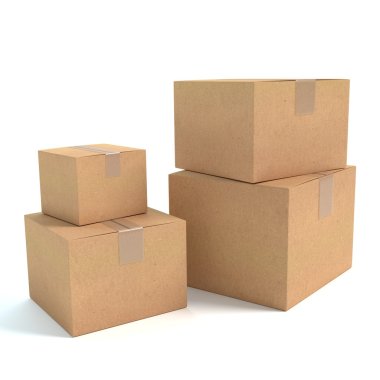 Brown Boxes Stacked clipart