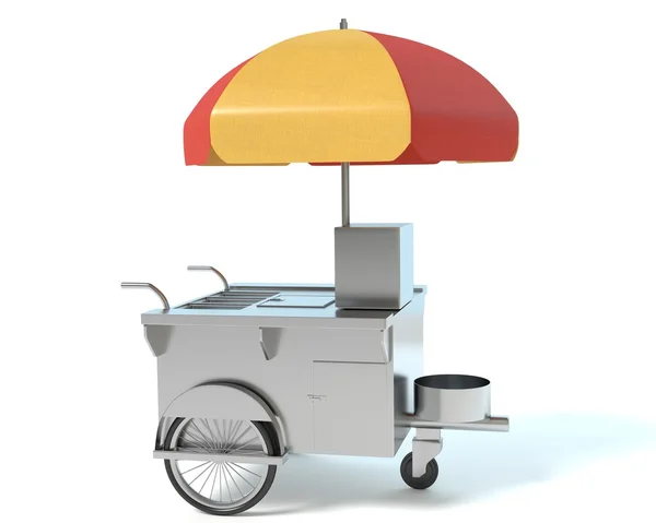 Tragbarer Hotdog-Wagen — Stockfoto