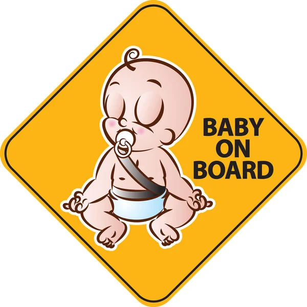 Baby om bord – Stock-vektor