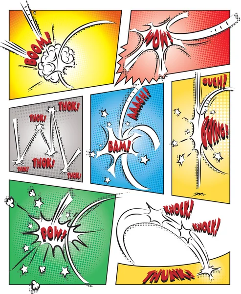 Çizgi roman sayfa şablonu etkileri ile