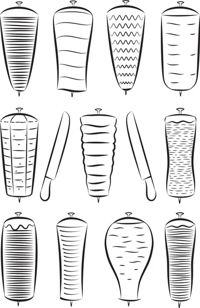 Döner kebap vektör