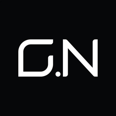 CN Logo monogram abstract on blackground design template