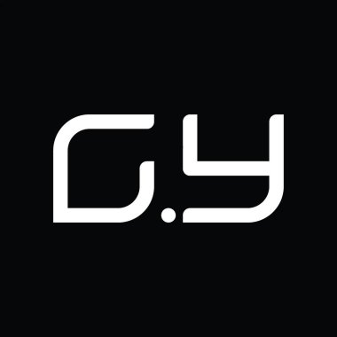 CY Logo monogram abstract on blackground design template