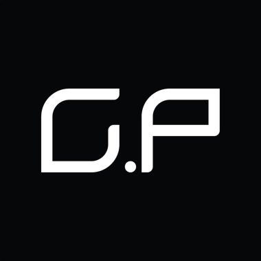 CP Logo monogram abstract on blackground design template