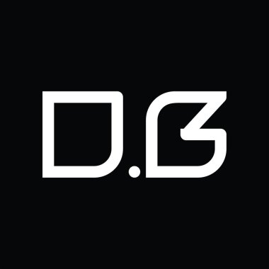 DB Logo monogram abstract on blackground design template