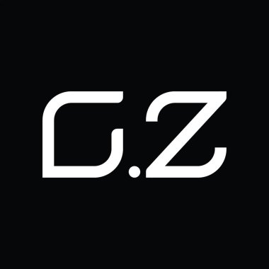 CZ Logo monogram abstract on blackground design template