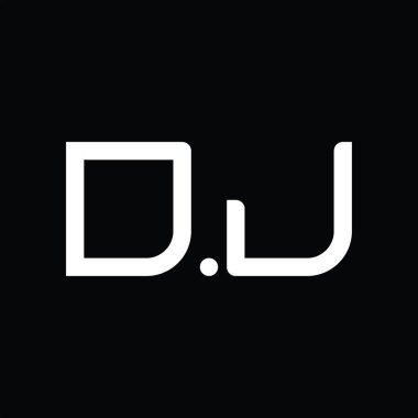 DJ Logo monogram abstract on blackground design template