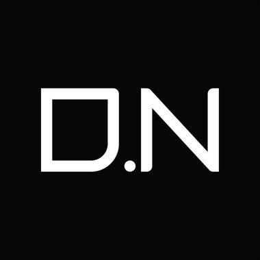 DN Logo monogram abstract on blackground design template