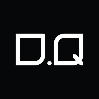 DQ Logo monogram abstract on blackground design template