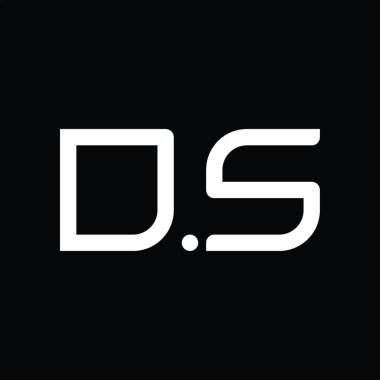 DS Logo monogram abstract on blackground design template