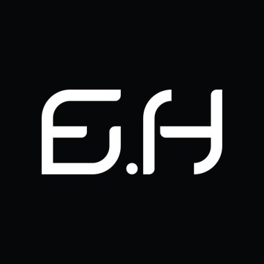 EH Logo monogram abstract on blackground design template