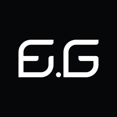 EG Logo monogram abstract on blackground design template