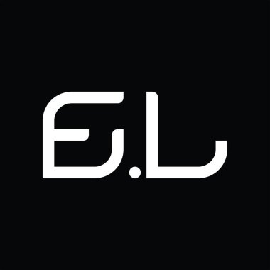 EL Logo monogram abstract on blackground design template